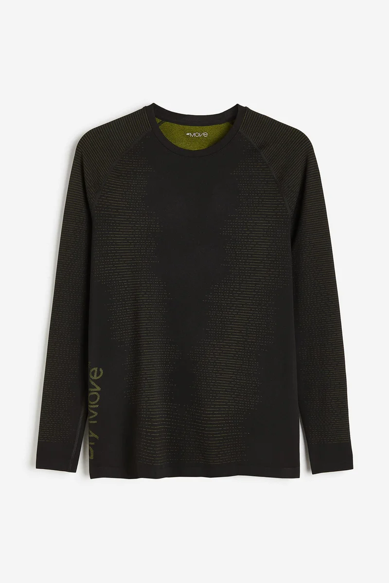 H&M DryMove™ Seamless Long-sleeved sports top