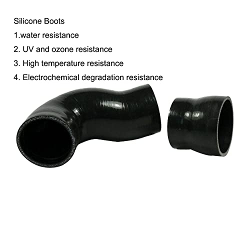 MOCW مجموعة أنابيب التبريد الجانبية الباردة MOCW 3.5 بوصة وترقية الأكمام متوافقة مع فورد 6.7L باورستروك ديزل F-250 F-350 F-450 من 2011-2016، فضي - Image 5