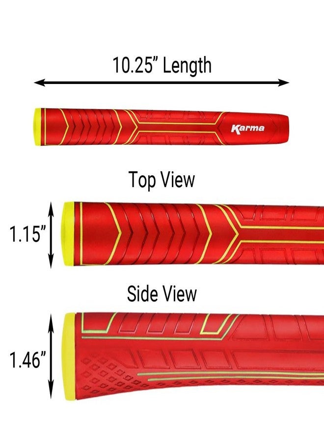 Karma Big Softy Red Oversize Pistol Putter Grip, Soft Less Taper Thick Rubber Counterbalance Golf Putter Grips for Men - Image 5