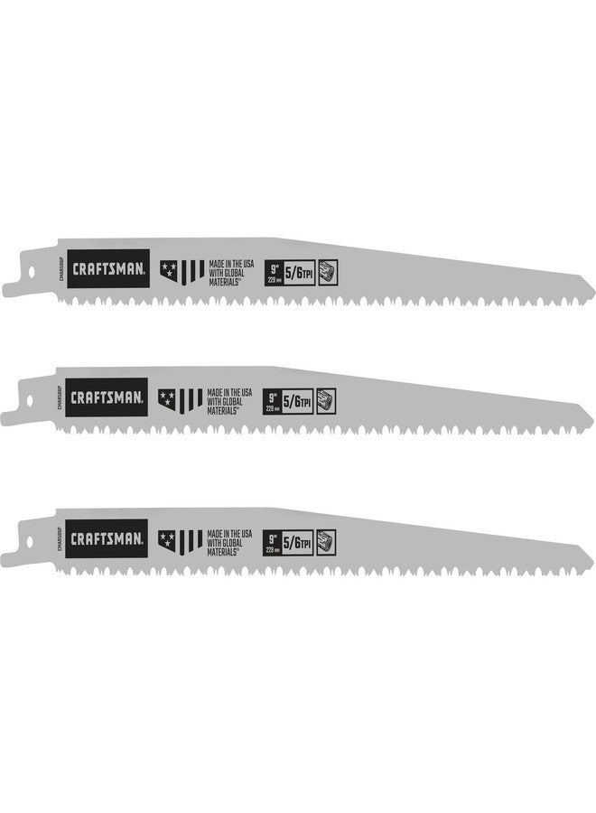 CRAFTSMAN 9 Inch 5/6 TPI Bi-Metal Pruning Reciprocating Saw Blade, 3 Pack (CMAR596P3) - Image 3
