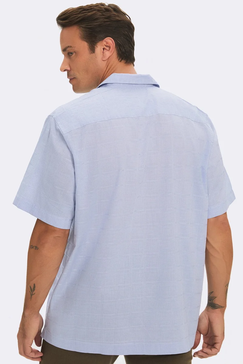 JUNE Exclusive Men's Oversize Short Sleeve Patterned Shirt