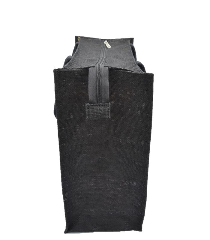 JUTEKA Printed Lunch, Office, Grocery, Picnic, Tote, Tiffin, Shopping, Jute Bag with Padded Cotton Handles - Image 5