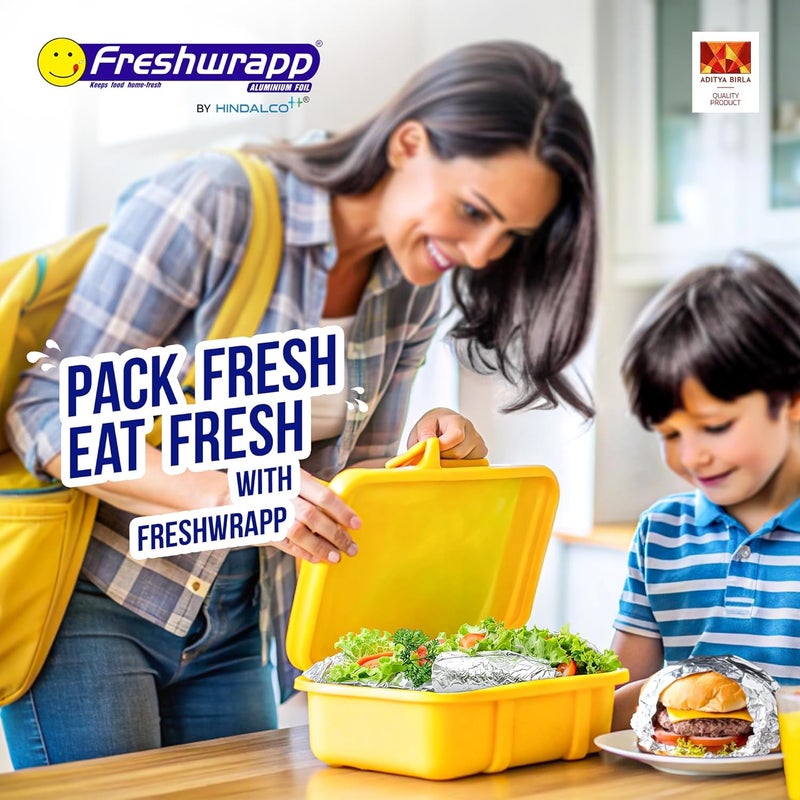 Freshwrapp Hindalco Aluminium Foil 72 Meters, 11microns | Food Packing, Wrapping, Storing and Serving - Image 2