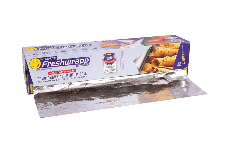 Freshwrapp Hindalco Aluminium Foil 72 Meters, 11microns | Food Packing, Wrapping, Storing and Serving - Image 3