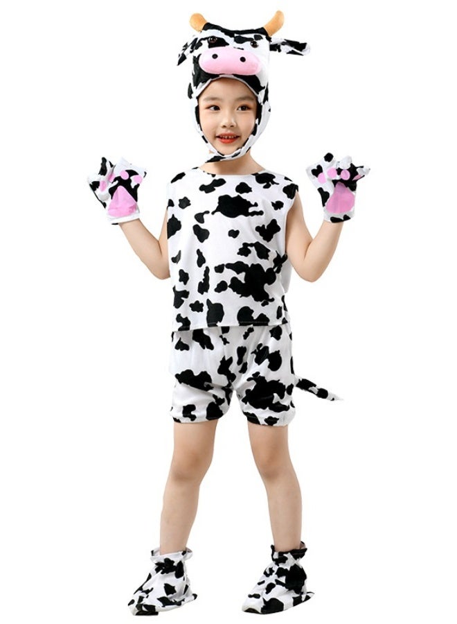 NIBEMINENT Children's performance costumes, stage animal performance costumes, summer short-sleeved animal clothing and dress-up - Image 1
