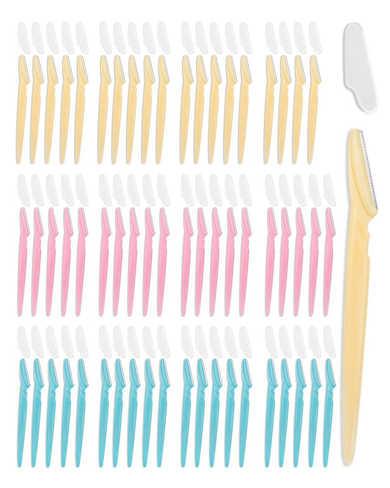 MoHern Dermaplane Razor, 60 Pcs Face Razors for Women and Men, Multipurpose Eyebrow Razor, Dermaplaning Tool for Face by MoHernï¼Œ Multi-Color - Image 1