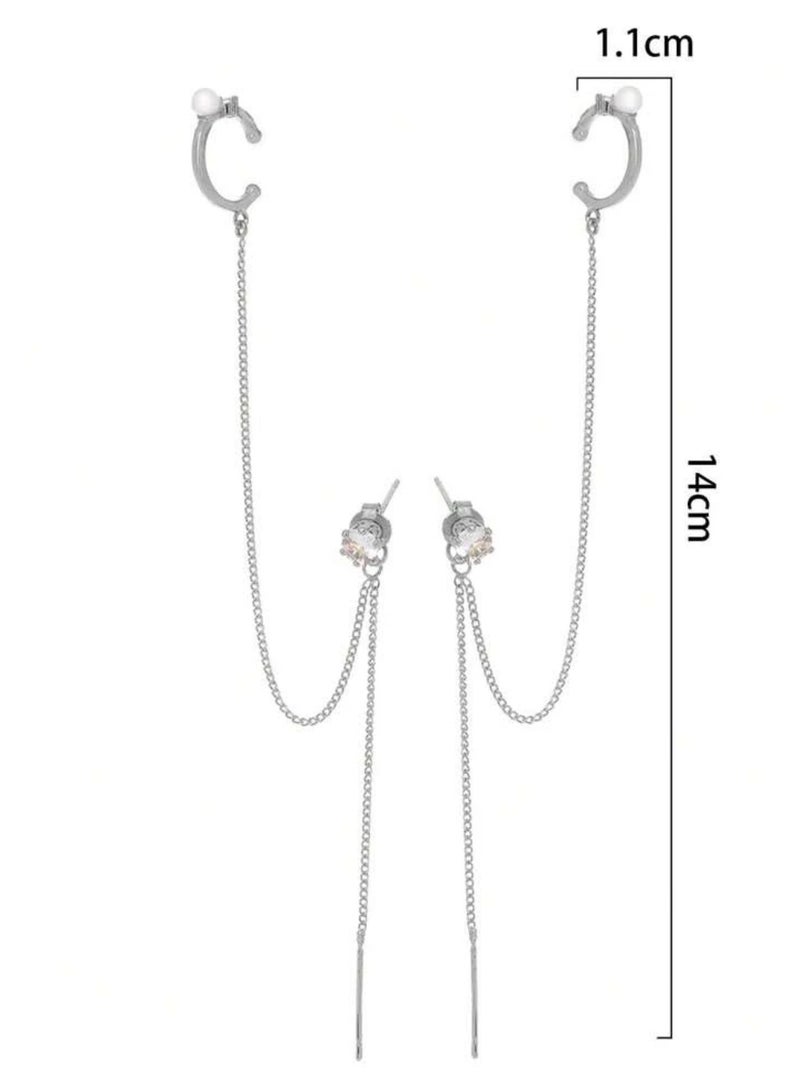 Casual collection Trendy Silver Plated Earrings For Women - Image 4