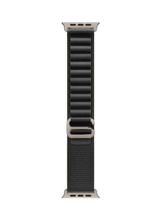 Apple Watch Alpine Loop Band 49mm/45mm/44mm Nylon Woven Sport Strap Compatible with iWatch Series 8/Ultra/7/SE/6/5/4/3/2/1 Black - Image 3