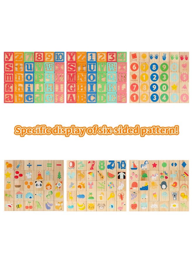 Joqutoys Wooden Building Blocks for Toddlers 1-3, Large Wood Baby Stacking Blocks Set for Kids, 30 PCS Alphabet Blocks with Toy Wagon, Educational Wooden Toys for Boys Girls Gifts 1.65" - Image 5