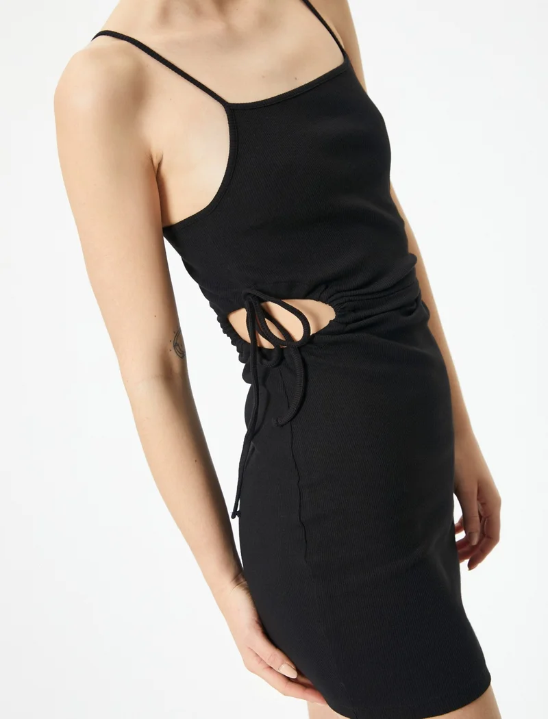 كوتون Ribbed Cutout Dress