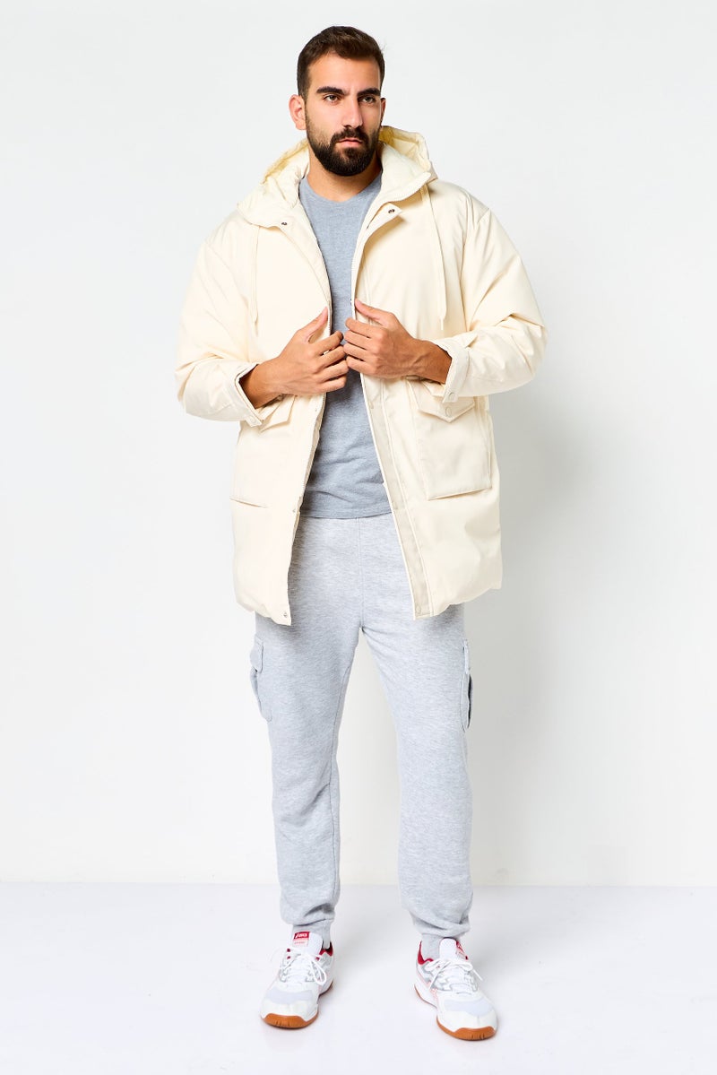 Reebok جاكيت رياضي خارجي للرجال، أبيض فاتح - Image 2