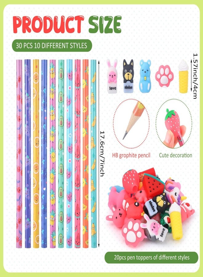 Teling 260 Pcs Scented Bookmarks and Smelly Pencils with Cute Toppers Set Include Scratch and Sniff Stickers Fun Pencils Fruit Food Theme Gift for Study Supplies - Image 3