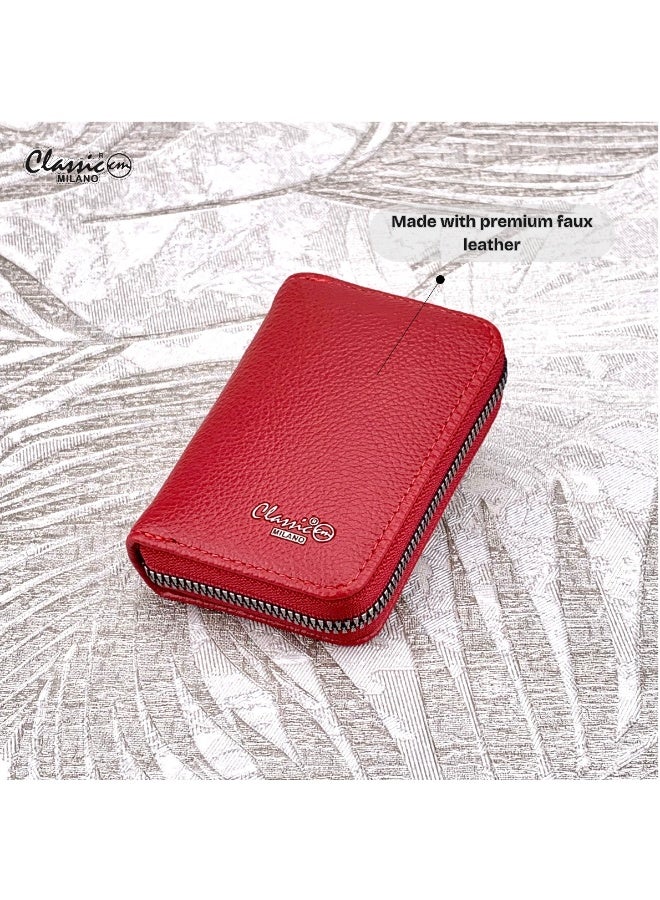 Classic Milano Faux Leather Wallet for Women – Women Wallet & Card Holder Women | Stylish Card Wallet with Cash Compartment | Slim Ladies Wallet, Girls Wallets, Women’s Wallets, Gift for Her - Image 4