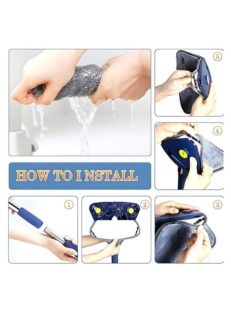 CME Triangle Mop 360° Rotatable with Long Handle - Image 3