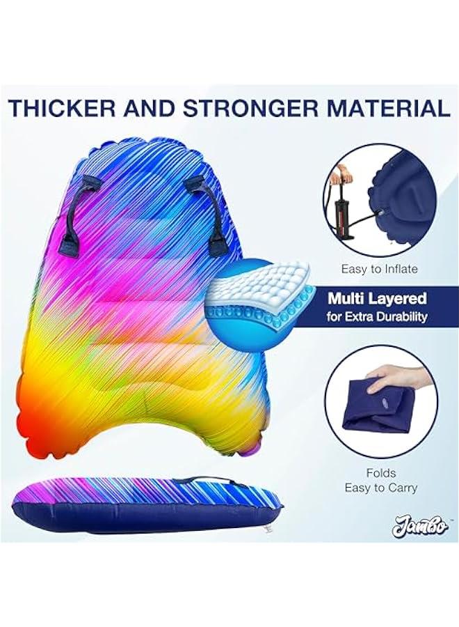 عربست لوح تجديف قابل للنفخ مع مقابض، لوح تزلج للشاطئ، السباحة، تعويم لوح تزلج، لوح تجديف للعوامات، ألعاب شاطئية للأطفال (لون رؤوس الهوام) - حزمة واحدة - Image 4