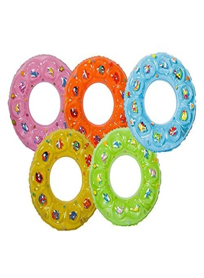 VWretails Safety Inflatable Swim Ring for Kids and Childrens- Blow Up Crystal Lap Double Thick Floating Raft Tube for Swimming Pool Fun and enjoyments of Water Fun(Pack of Any One Design) (70 cm) - Image 1