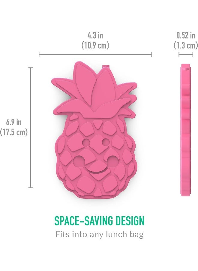 Bentgo Buddies Reusable Ice Packs - Slim Ice Packs for Lunch Boxes, Lunch Bags, and Coolers - Multicolored 4-Pack (Pineapple) - Image 5