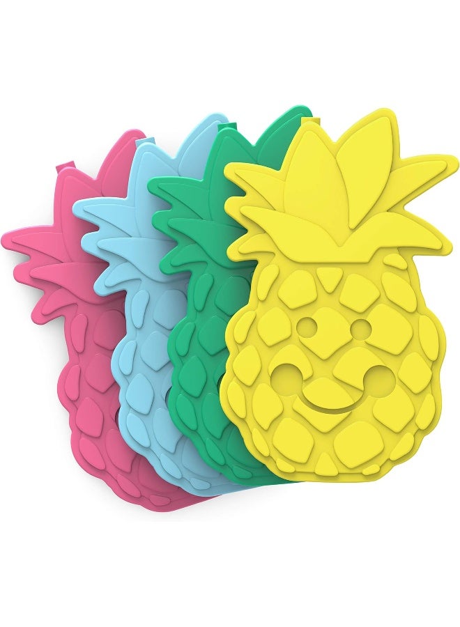 Bentgo Buddies Reusable Ice Packs - Slim Ice Packs for Lunch Boxes, Lunch Bags, and Coolers - Multicolored 4-Pack (Pineapple) - Image 1