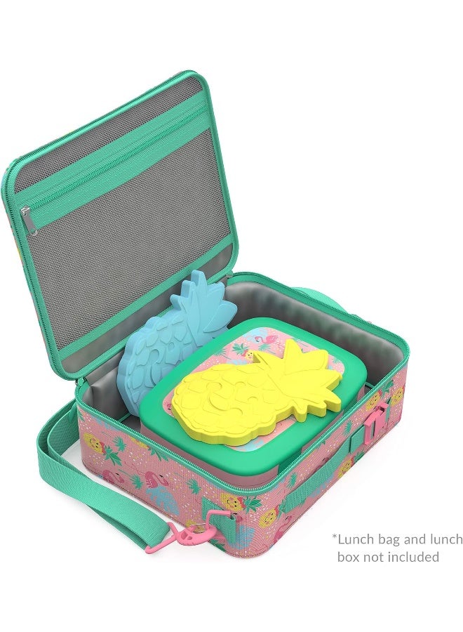 Bentgo Buddies Reusable Ice Packs - Slim Ice Packs for Lunch Boxes, Lunch Bags, and Coolers - Multicolored 4-Pack (Pineapple) - Image 4