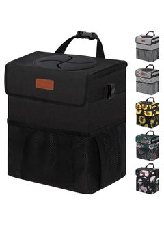 Vankor Vankor Car Trash Can for Car Cute Car Trash Bag Bin Hanging Waterproof Automotive Car Garbage Cans Leak Proof Vehicle Trash Can Black  - Image 1