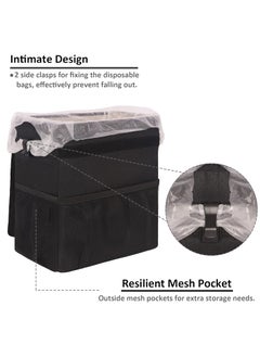 Vankor Vankor Car Trash Can for Car Cute Car Trash Bag Bin Hanging Waterproof Automotive Car Garbage Cans Leak Proof Vehicle Trash Can Black  - Image 4