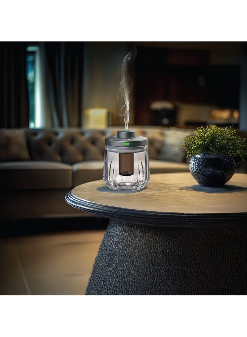 GREEN LION Crystal Fragrance Diffuser with 3 Spray Modes and 4 Hrs Auto-Off 10mL / Rechargeable Air Fragrance Diffuser / Breathing Light / 28 Hrs Working Time - Gray - Image 2