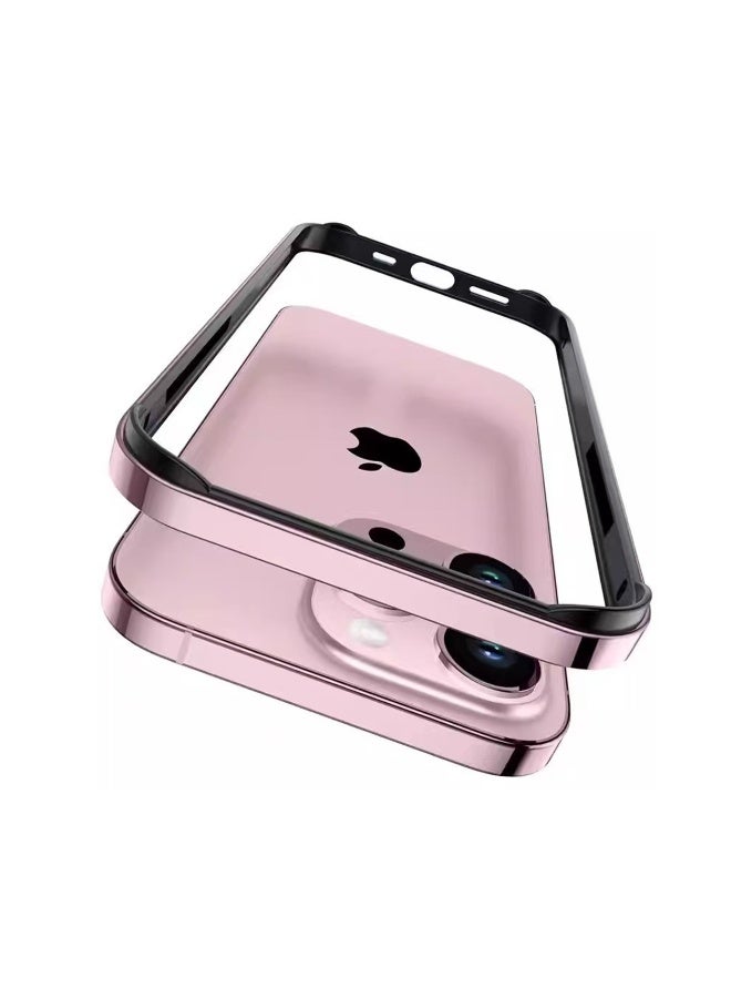 DRIP 📱💎✨ Metal Frame Armor Case for iPhone 16 (Pink) 💖 🛡️ Shockproof Aluminum Frame 💥 + Soft TPU Inner Bumper 💫 | 360° Full Protection | MagSafe Compatible 🧲 | Scratch Resistant ✨ | Lightweight Metallic Design ⚙️ | Elegant & Durable Case for iPhone 16 🚀 - Image 1