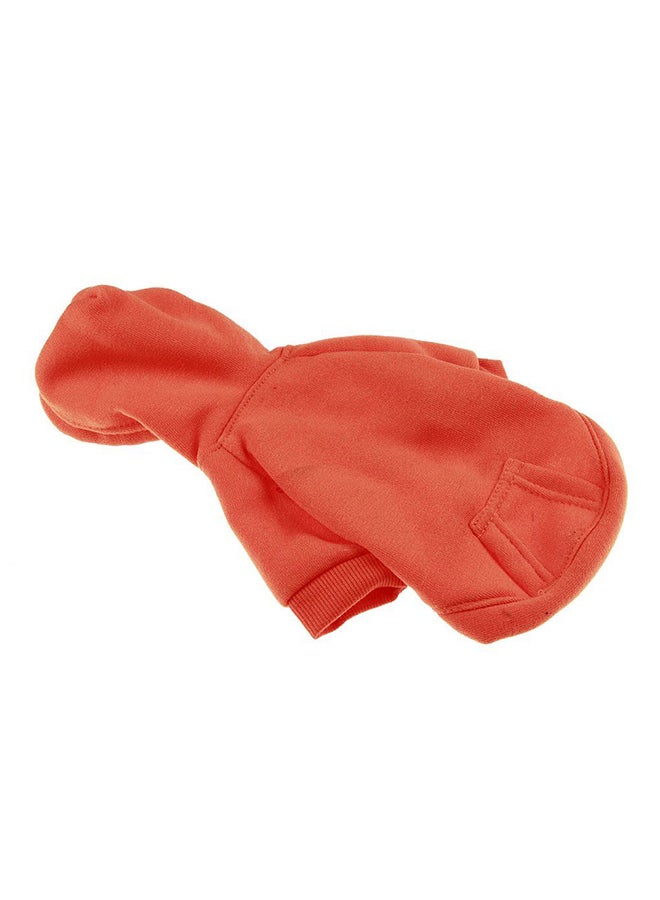 OUTAD Winter Soft Coat With Hoodie Orange Lyard - Image 2