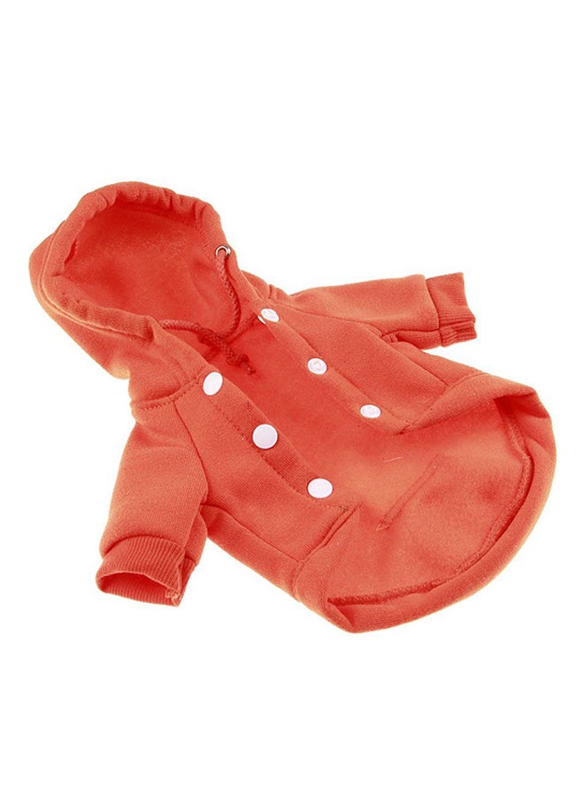 OUTAD Winter Soft Coat With Hoodie Orange Lyard - Image 3