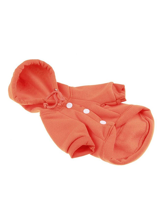 OUTAD Winter Soft Coat With Hoodie Orange Lyard - Image 1