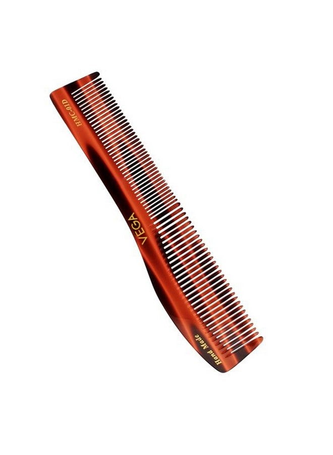 Vega Tortoise Shell Pattern Half Curve Graduated Dressing Comb, Handmade (India'S No.1* Hair Comb Brand)For Men And Women, (Hmc-01D) - Image 1
