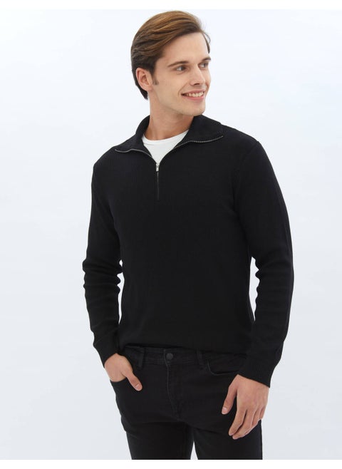 Black Patterned Sweater