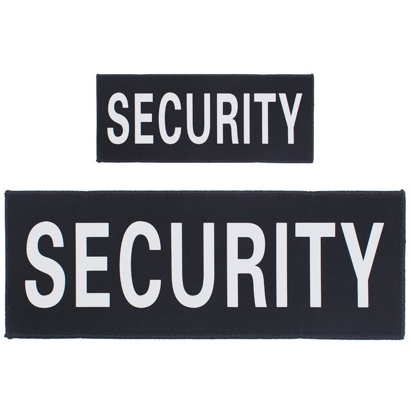 SnowTing SnowTing 2 Pack Reflective Security Patch Hook  Loop Durable Fabric Patches for Uniforms Vest Jacket Carrier Gear Bag Hat Small and Large