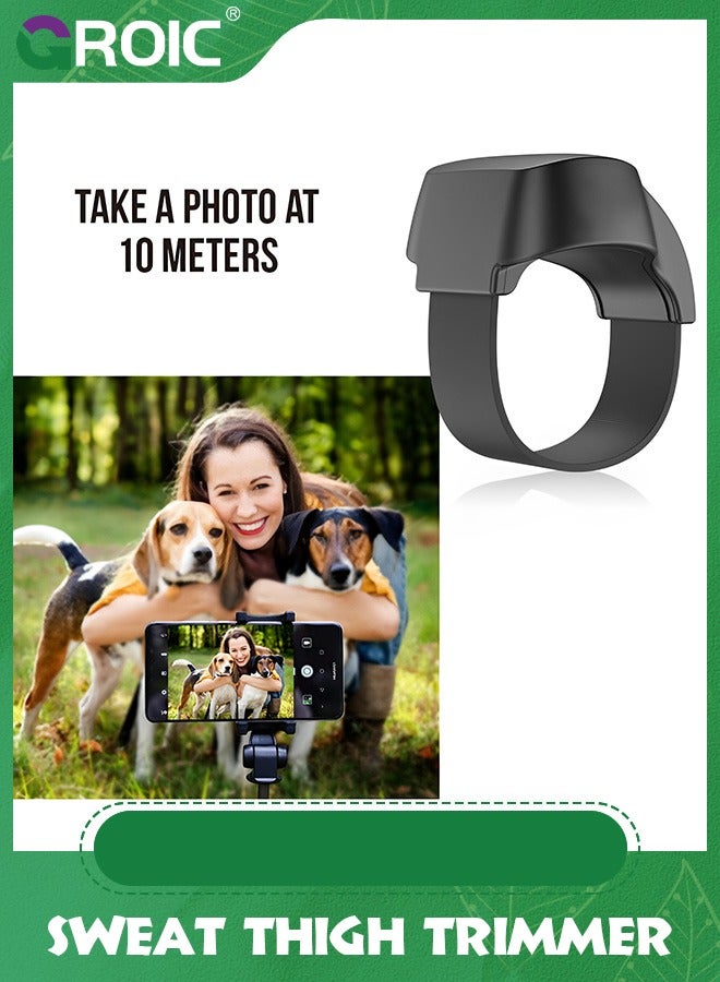 GROIC Black Recharging Bluetooth 5.1 Smart Ring Selfie Remote Control for iPhone & Android Wireless Remote Control Selfie Shutter for Photography and Video Recording for iPad iPod Tablet - Image 5