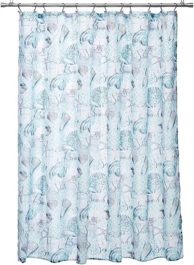 Linen Store Shower Curtain for Bathroom Printed Durable Fabric Canvas Shower Tub Decor, Wateresistant Curtains, 70"x70" Marina - Image 4