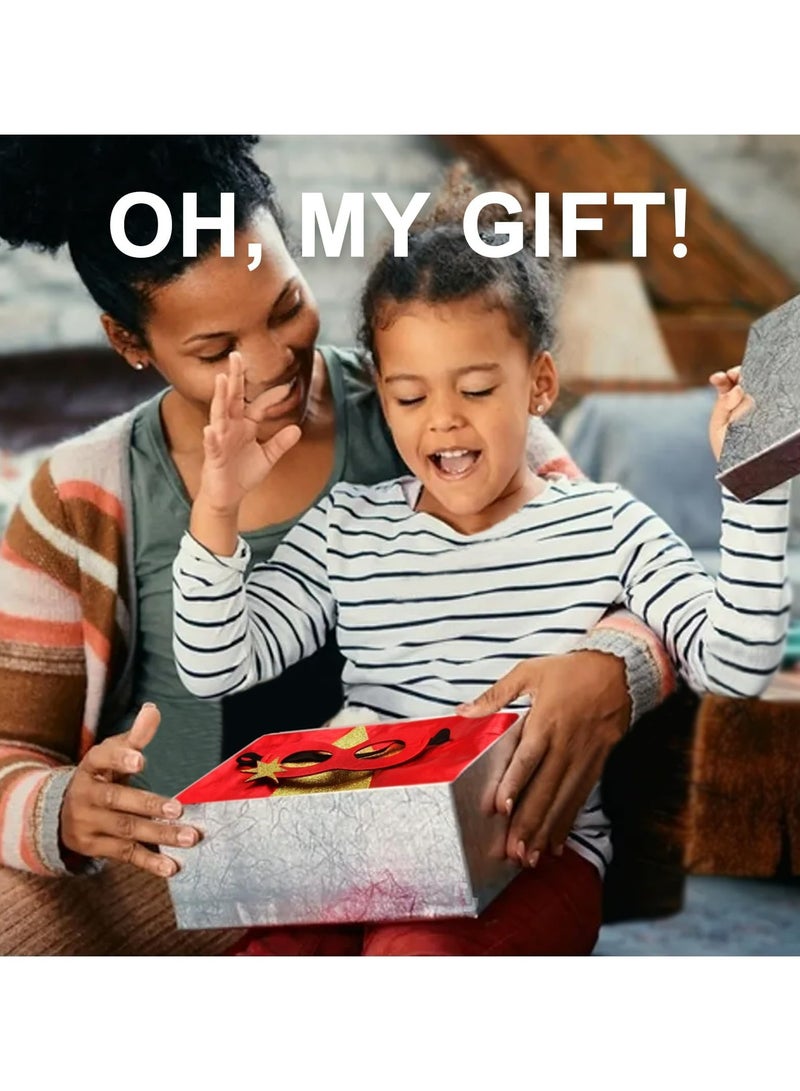 CMGTYYD Superhero Capes and Masks for Kids Super Hero Costumes, for Girls Big Sister Gifts Toddler Princess Dress-Up Mask TuTu Party Toys and Kids Gifts Supplies Cosplay Stage Performance (Red) - Image 4