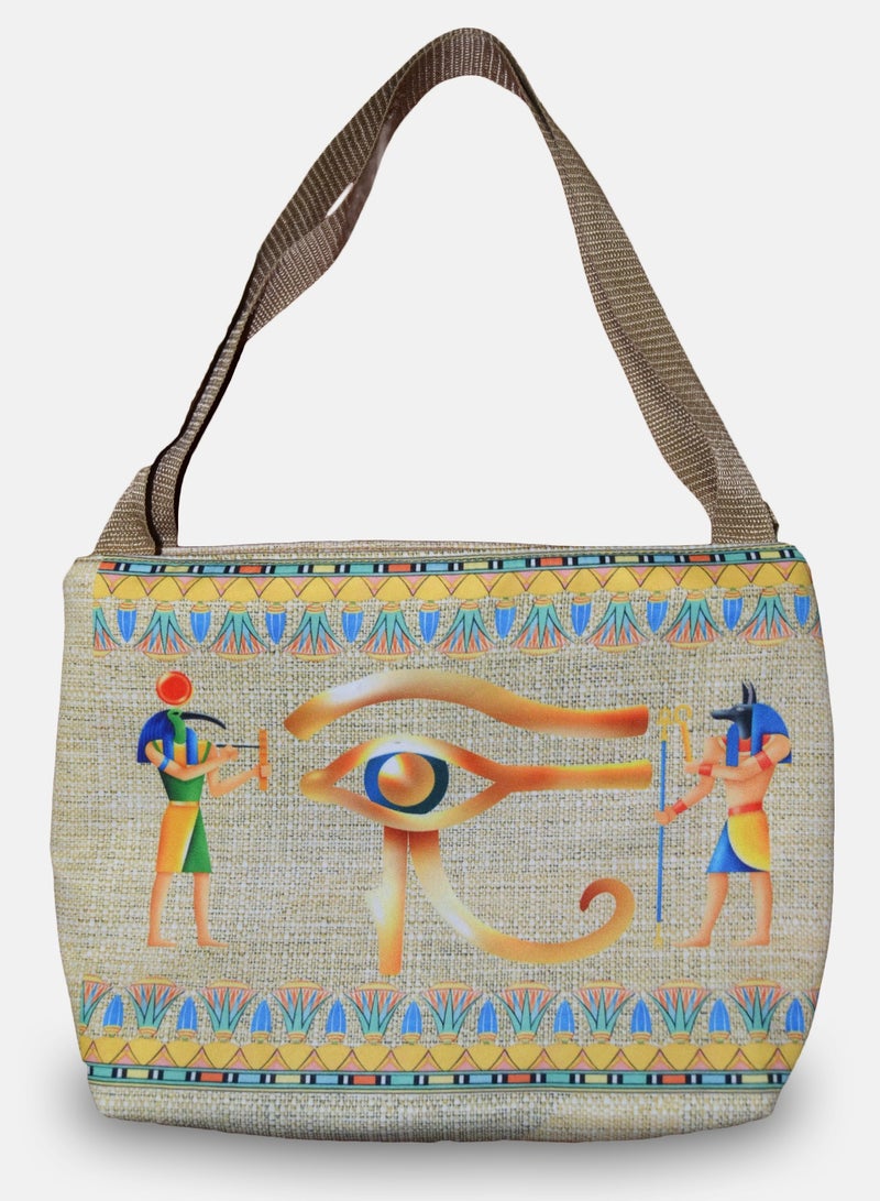 شنطة حريمى بطباعة فرعونى 43*30سم