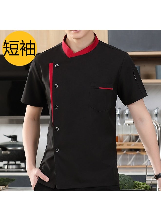 NIBEMINENT Sleeve For Fast Short Long Food Bakery Restaurant Work Top Cooking Wear Uniform Cafe Jacket Men Tops Kitchen Hotel Chef  - Image 1