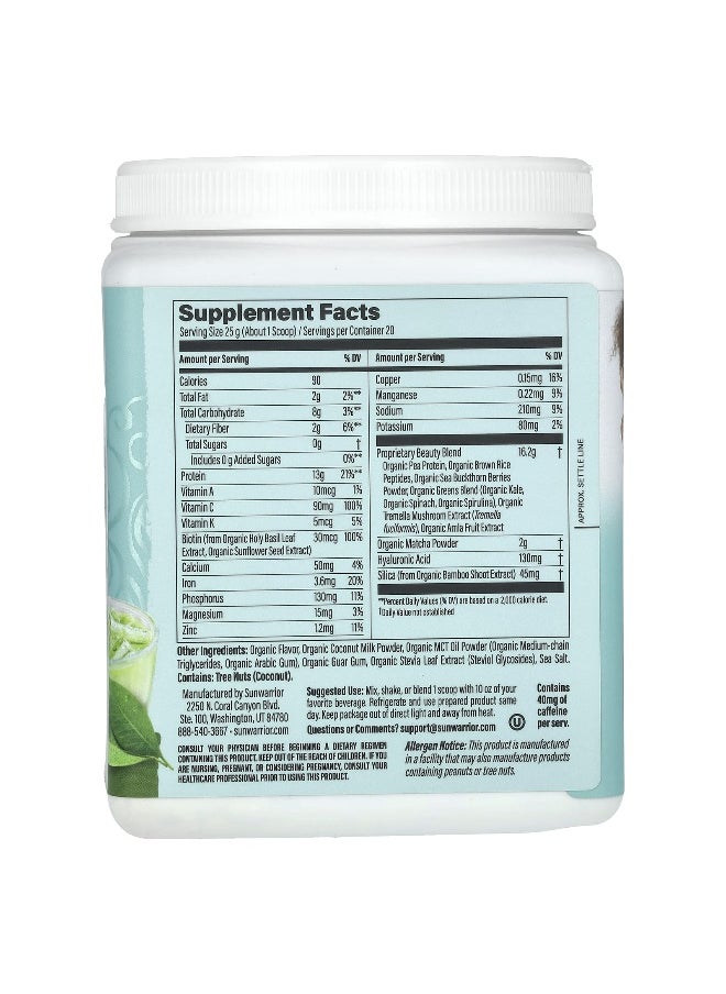 Sunwarrior Sunwarrior, Collagen Building Protein Peptides, Coconut Matcha Latte, 1.1 lb (500 g)  - Image 2