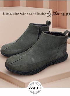 Meto Gray suede Chelsea boots with genuine leather and a toe sole  - Image 2