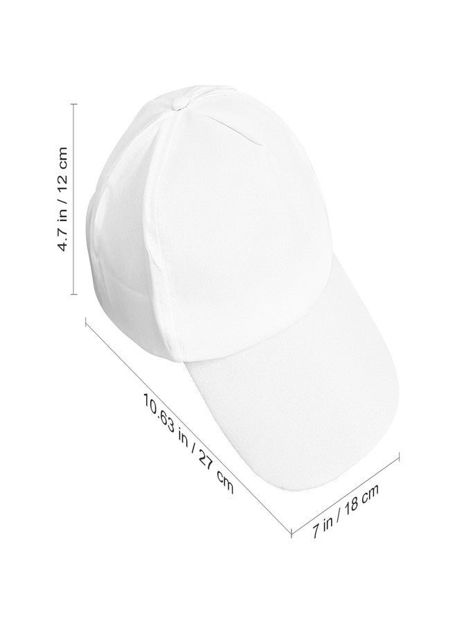 SHINEOFI Kids Paintable Baseball Caps 10-Pack Adjustable Blank White Cotton Peaked Hats for DIY Painting Art Craft Supplies Outdoor Sun Protection - Image 2