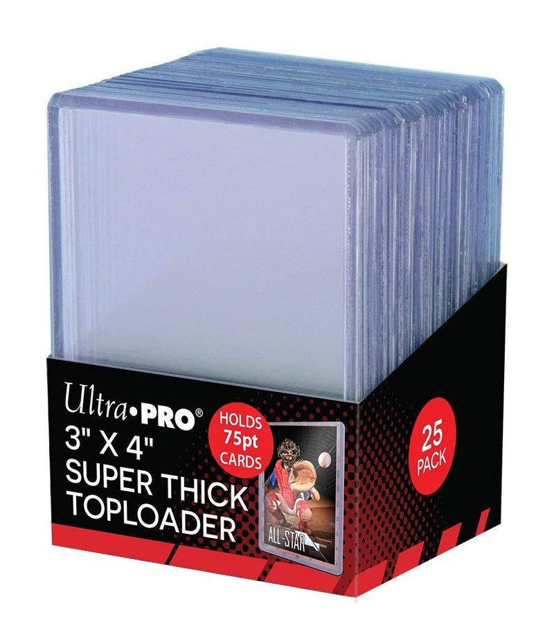 Ultra Pro 3 x 4 Super Thick Baseball Card Toploaders,Polyvinyl Chloride, Holds 75pt Cards (Pack of 25) - Image 2