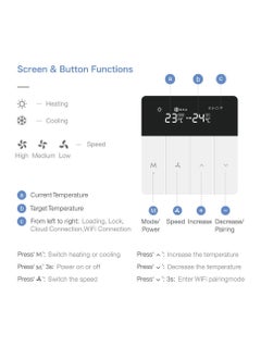 Eazyliv Eazyliv Wifi Smart Central Air Conditioner Thermostat Temperature Controller Fan coil unit Works with Tuya/Smartlife works with Google Home Assistant  - Image 3
