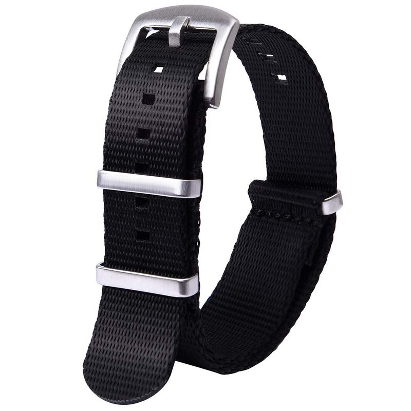 Ritche Christmas Gift Nylon Watch Strap with Heavy Buckle Bands 18mm 20mm 22mm Premium Seat Belt Nylon Watch Bands for Men Women, White Elephant Gifts, Stocking Stuffers for Men - Image 2