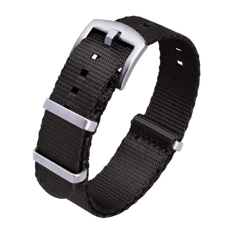 Ritche Christmas Gift Nylon Watch Strap with Heavy Buckle Bands 18mm 20mm 22mm Premium Seat Belt Nylon Watch Bands for Men Women, White Elephant Gifts, Stocking Stuffers for Men - Image 1