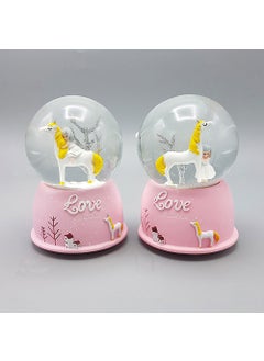 Skygo Mini Lighted Cute Horse Girl Snow Globe 