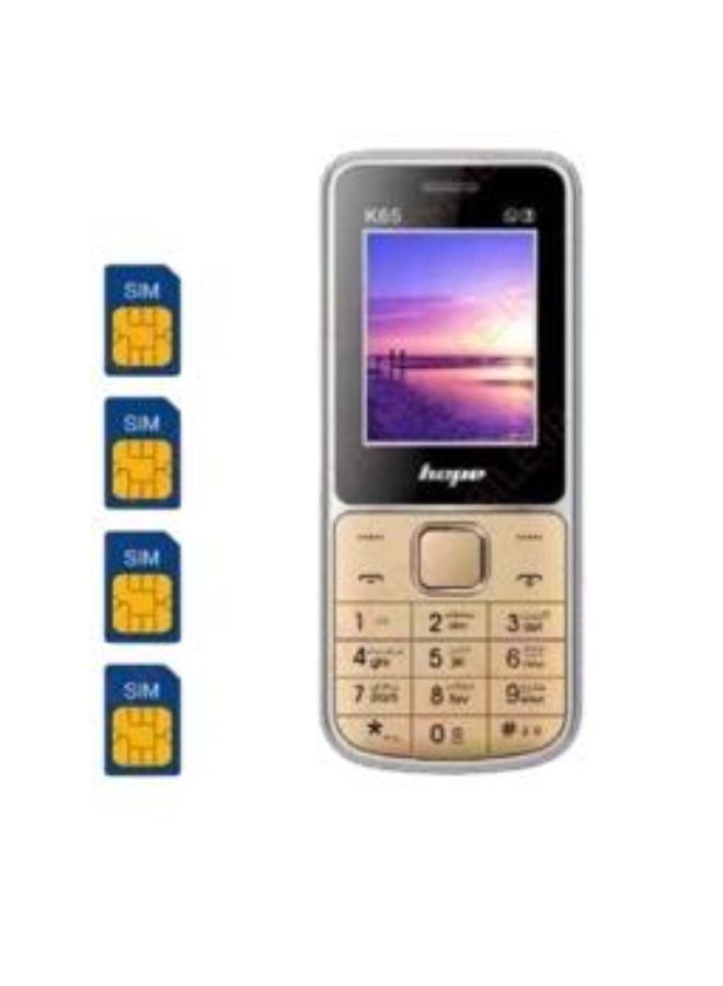 هوب هاتف Hope K65 رباعي الشريحة - بطارية 1500 مللي أمبير/ساعة، مكبر صوت عالي الصوت، ميزة فتح القفل - Image 2