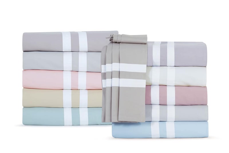 SPREAD SPAIN Spread Spain Botanic Cotton 550 Thread Count King Size Quilt Cover with Corner Loops Openable Zipper 90X108 Sky Blue  - Image 4