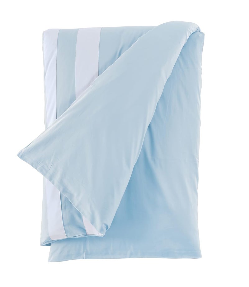 SPREAD SPAIN Spread Spain Botanic Cotton 550 Thread Count King Size Quilt Cover with Corner Loops Openable Zipper 90X108 Sky Blue  - Image 1