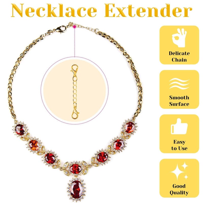 anezus Chain Extenders for Necklaces, Anezus 10pcs Jewelry Extenders for Necklaces, Stainless Steel Chain Extenders for Necklace, Bracelet and Anklet (Assorted Sizes) - Image 5